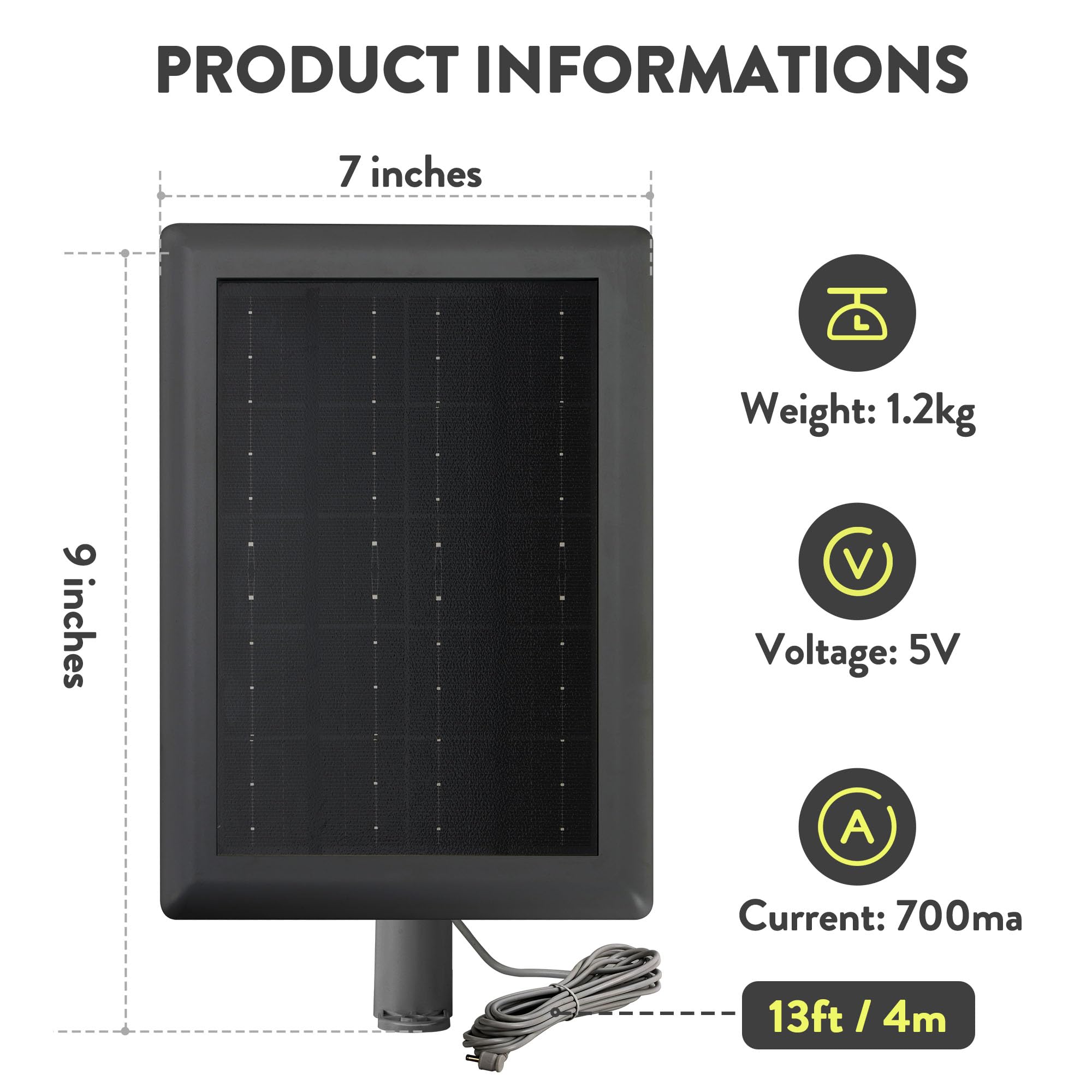 Amazon.com : Ring Solar Panel(2nd Generation), 5W Ring Solar Panel